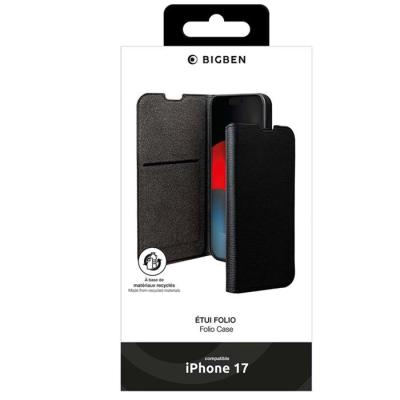 Etui a rabat - IPhone 17 - 65% GRS - Noir