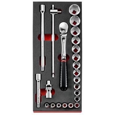 Module mousse douilles - FACOM - MODM.S1APB - 1/2'' 6 pans métriques