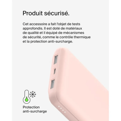 Batterie externe - BELKIN - 10 000 mAh - Rose