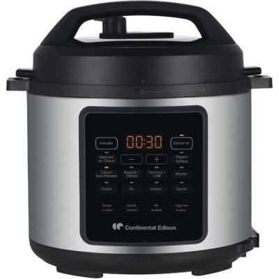 Multicuiseur Autocuisuer sous pression - CONTINENTAL EDISON - CEMCSP10006L - 6 L - 1000 W - Noir et inox