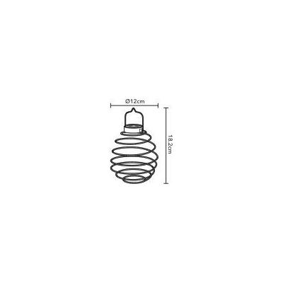 Lot de 2 suspensions spirale solaire - GALIX - G2619 - Hauteur 18,2 cm - Diametre 12 cm - 16 Micro LED - Multicolore - 3 Lumens