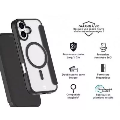 Etui Folio MagSafe - IPhone17 - Noir - GRS Etui Folio MagSafe - IPhone17 - Noir - GRS