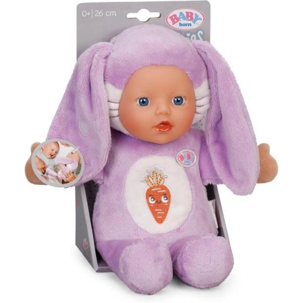 BABY BORN - Poupée douce lapin avec petites oreilles et poches pour les doigts - 26 cm - Nouveau-né