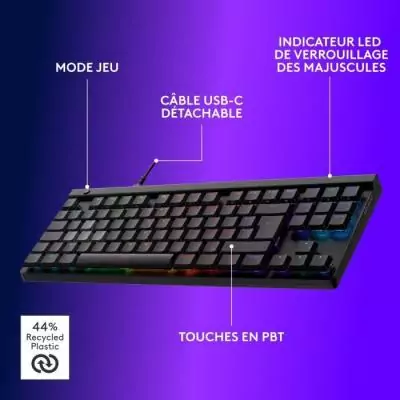 Clavier gaming filaire Logitech G515 Rapid TKL - Performances noires Clavier gaming filaire Logitech G515 Rapid TKL - Performances noires