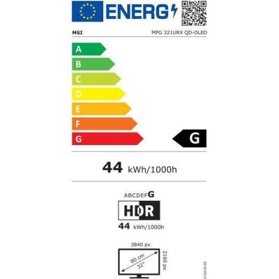 Ecran PC Gamer - MSI - 31,5 - UHD - 240Hz - Dalle QD-OLED - 0,03ms - Ajustable en hauteur - MPG 321URX QD-OLED