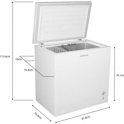 Congélateur coffre - CONTINENTAL EDISON - OCEACC194WD - Classe D - 194 L - 81,8 x 55,8 x 83,5 cm - Blanc