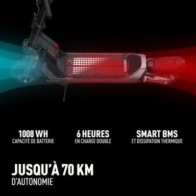 Trottinette électrique - SEGWAY - GT1E - 500 W - 11 - Autonomie jusqu'a 70 km - Clignotants - Feux