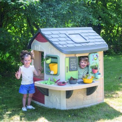 Smoby Life - Mud Cooking House - Fabriquée en France - Matiere Recyclée - 16 accessoires - Des 2 ans