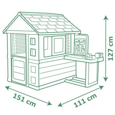 Smoby Life - Maison Nature + Atelier - Fabriquée en France - Matiere Recyclée - 39 accessoires - Des 2 ans