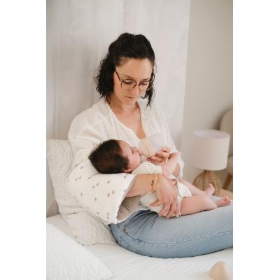 Brassard d'allaitement - TINEO - Jersey de coton - Ecru / Hérissons