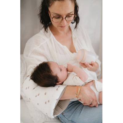 Brassard d'allaitement - TINEO - Jersey de coton - Ecru / Hérissons