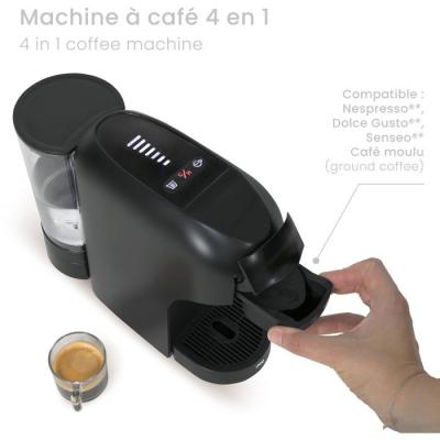 Machine a café multi-capsules 4-en-1 - LIVOO - DOD217N - 1400 W - 7 niveaux d'intensité du café - Noir Machine a café multi-capsules 4-en-1 - LIVOO - DOD217N - 1400 W - 7 niveaux d'intensité du café - Noir