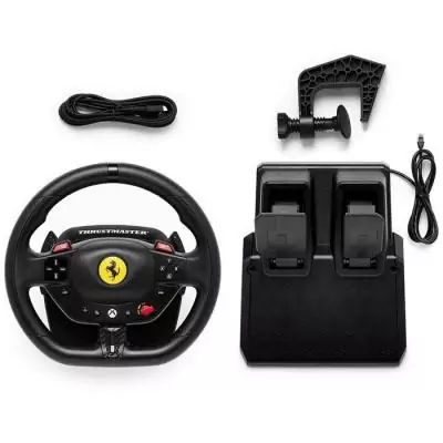 Volant + pédalier THRUSTMASTER T98 Ferrari 296 GTS - XBOX & PC - Noir Volant + pédalier THRUSTMASTER T98 Ferrari 296 GTS - XBOX & PC - Noir