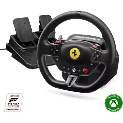 Volant + pédalier THRUSTMASTER T98 Ferrari 296 GTS - XBOX & PC - Noir Volant + pédalier THRUSTMASTER T98 Ferrari 296 GTS - XBOX & PC - Noir