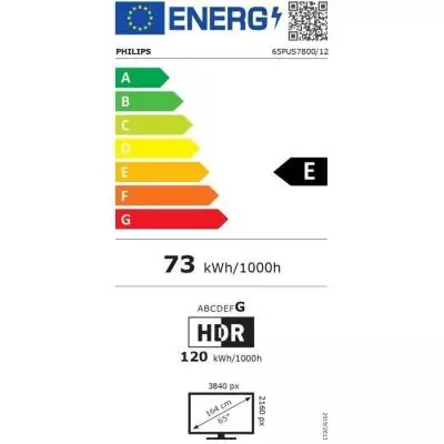 Philips 65PUS7800 - TV QLED 65 (164 cm) - 4K UHD 3840x2160 - HDR10+ - Smart TV - 3xHDMI
