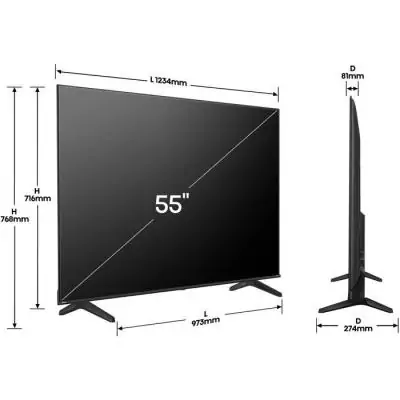 Hisense 55A6Q - TV LED 55 (139 cm) - 4K UHD 3840x2160 - HDR10+ - TV connecté - 3xHDMI 2.1 - WiFi Hisense 55A6Q - TV LED 55 (139 cm) - 4K UHD 3840x2160 - HDR10+ - TV connecté - 3xHDMI 2.1 - WiFi