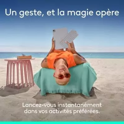 Etui clavier - Logitech - Flip Folio - Pour iPad et iPad Air 11 pouces (M4 et M5) (M2 et M3) (5e génération - 2024) - Graispâ