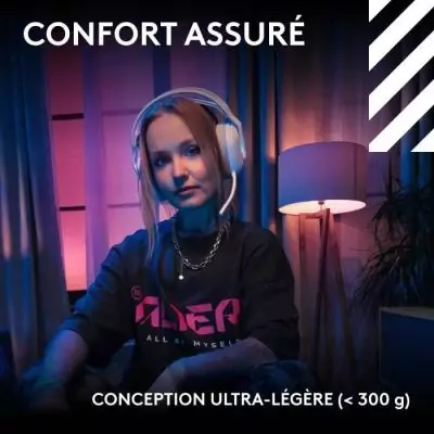 Casque gamer sans fil Logitech G Astro 120 X Lightspeed Blanc - Liberté de mouvement et qualité audio
