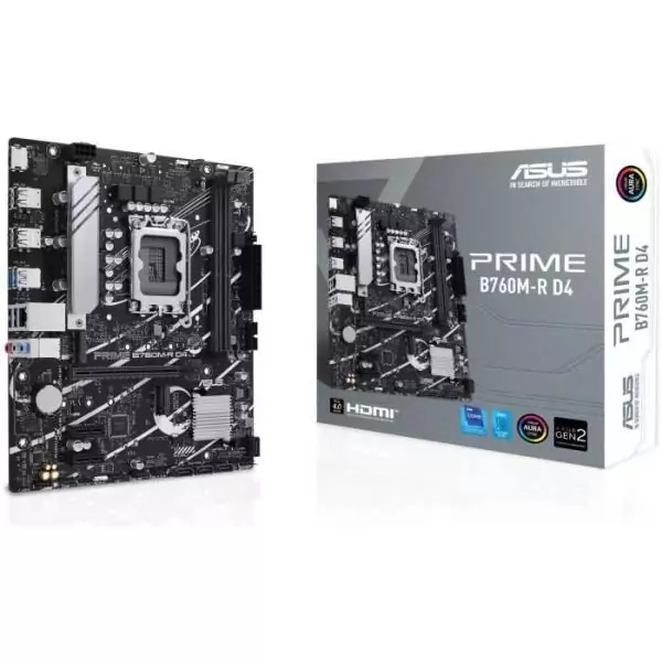 Carte mere - ASUS - PRIME B760M-R D4 - Intel B760 LGA 1700 micro ATX