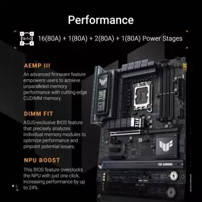 Carte mère ASUS TUF GAMING Z890-PLUS WIFI - DDR5 | Performances ultimes en ATX Carte mère ASUS TUF GAMING Z890-PLUS WIFI - DDR5 | Performances ultimes en ATX
