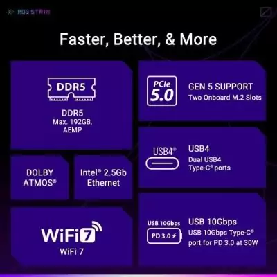 Carte mère ASUS STRIX X870-F GAMING WIFI - Performance gaming au rendez-vous
