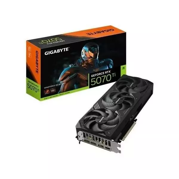 Carte graphique interne - Gigabyte GeForce RTX 5070 Ti WINDFORCE OC SFF 16G
