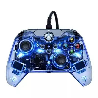 Manette de jeu - Xbox Series X|S, Xbox One et PC - LED Afterglow - Filaire - PDP - Transparent
