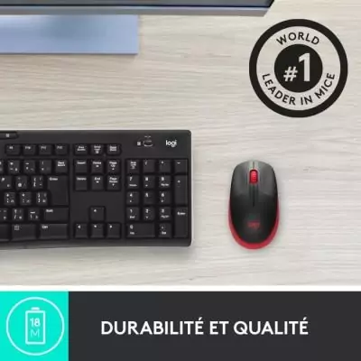 Souris Logitech M190 Rouge sans Fil - Idéale pour le Travail à Distance Souris Logitech M190 Rouge sans Fil - Idéale pour le Travail à Distance