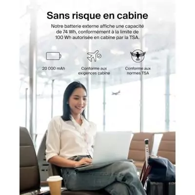 Batterie externe - BELKIN - 20 000 mAh - USB-A & USB-C - 15 W - Rose Batterie externe - BELKIN - 20 000 mAh - USB-A & USB-C - 15 W - Rose