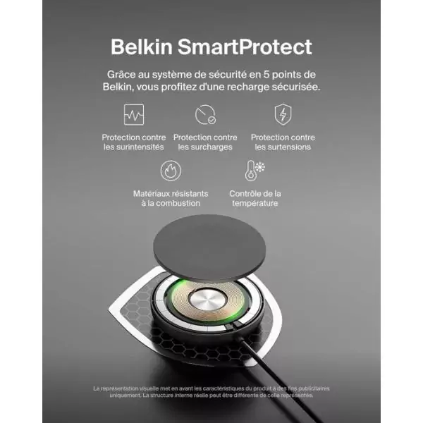 Pad de recharge - BELKIN - USB-C - 15 W - Noir